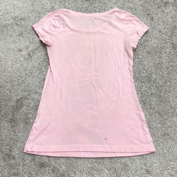 Disney Minie Mouse Graphic T-Shirt Juniors Medium Pink Round Neck Casual Tee - Picture 2 of 14